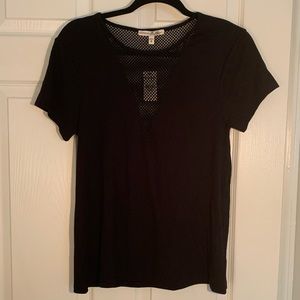 Black Express Tee with Mesh